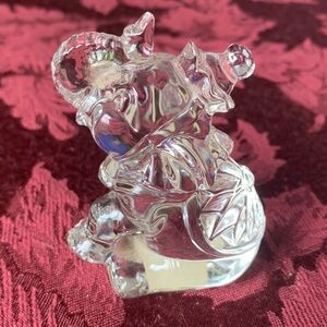 Vintage Princess House West Germany Clear Lead Crystal Elephant Figurine 3.5”